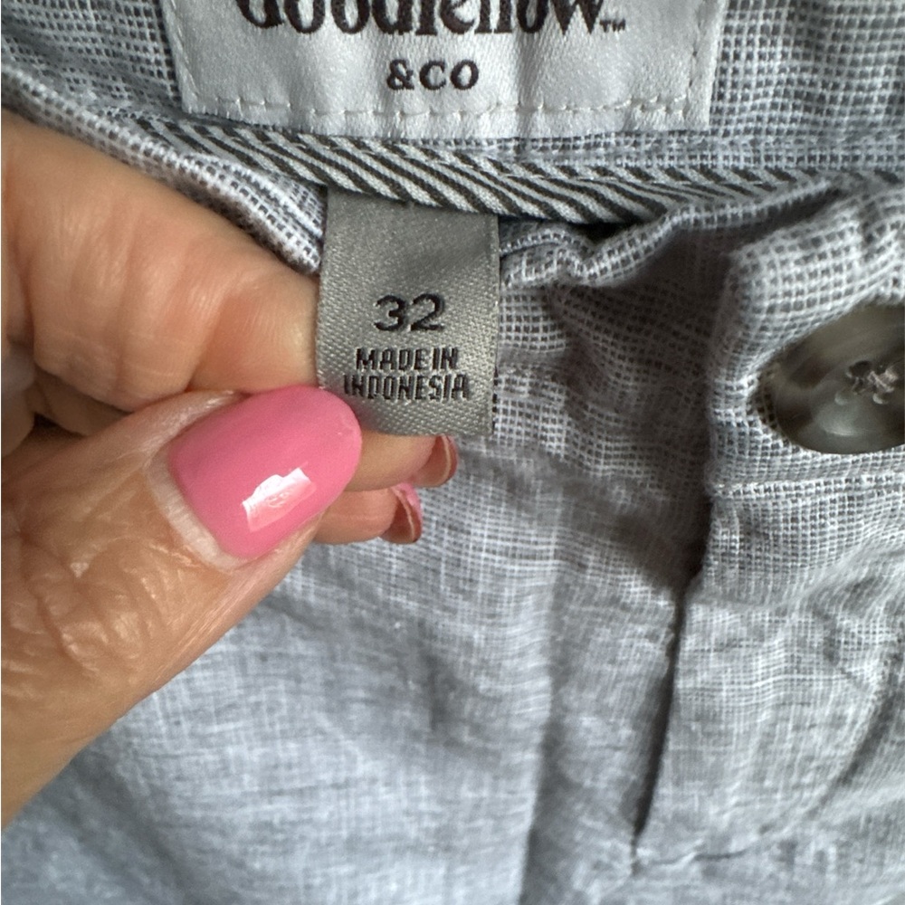 Goodfellow & Co. Men's Heather‎ Gray Flat Front Shorts size 32 - Picture 3 of 3